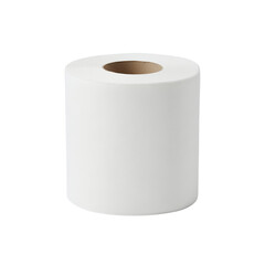 Blank white cylindrical paper roll on display