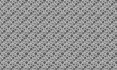 Seamless pattern, blooming rose flowers, white background vector art illustration