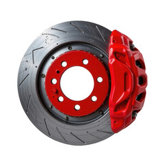High-Performance Brake Caliper with Rotating Race Tire Close-Up