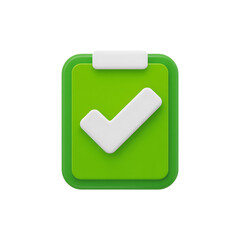 Qulityful Clipboard with Checkmark 3D Icon