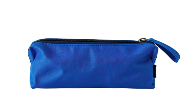 Stylish Blue Pencil Case with Zipper for School or Office Use