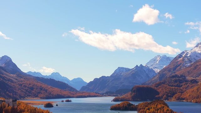 the famous silsersee lake in switzerland 4k 25fps video