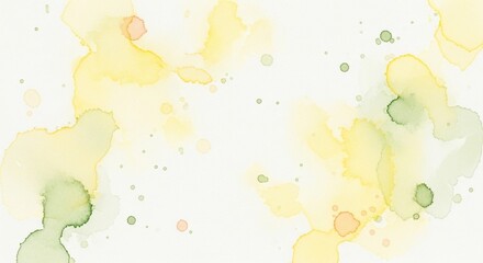 Evocative watercolor wash with soft, dreamy yellows and greens offers a modern artistic touch perfect for branding, invitations, or backgrounds for a tranquil feeling