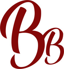 Elegant letter B monogram decorative initial calligraphic vector design element for branding and inv