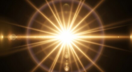 Golden light burst illuminating darkness with radiant energy, creating a stunning visual effect perfect for adding a touch of brilliance to your creative projects