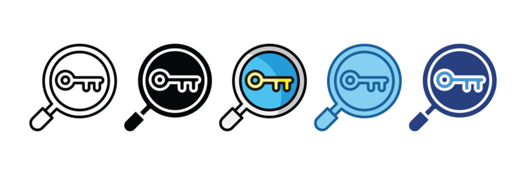 Keyword Research  Icon Element For Design