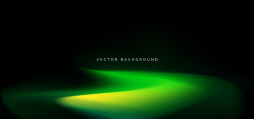 Abstract modern green gradient on dark background. You use can banner, brochre, presentation.
