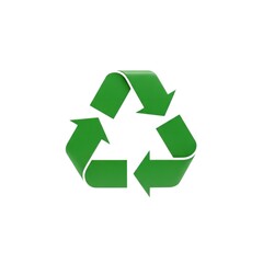 Obraz premium Green recycling symbol illustrating environmental sustainability and circular economy principles