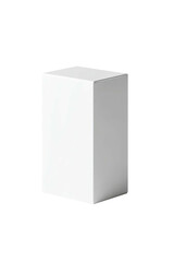 White isolated rectangular prism, crisp shadows against a black backdrop