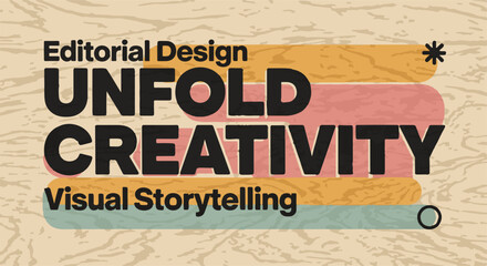 Bold typographic design celebrating editorial creativity and visual storytelling