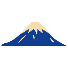 Mount Fuji Japan flat landmark vector icon