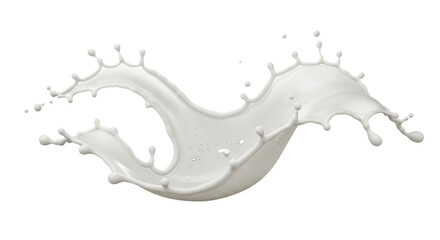 Obraz premium White liquid splash on black background milk fluid