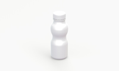 Isolated 3D mockup of white drink bottle