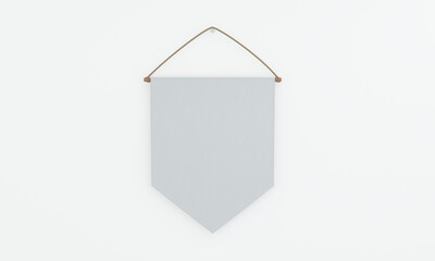 Isolated 3D rendering mockup hanging banner