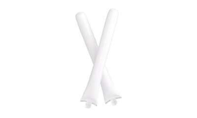 Two white tube packaging isolated mockup