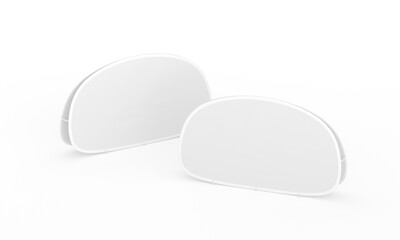 Two pop-up banners isolated mockup angled view