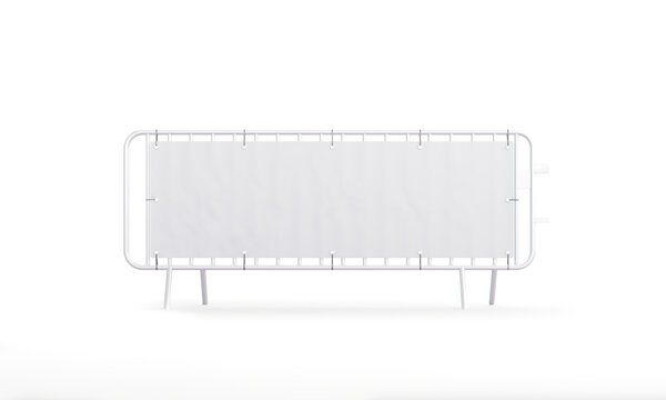 Barrier banner isolated mockup front view
