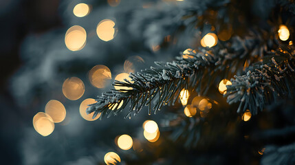 &ldquo;Festive Frost: Winter Branches Bathed in Warm Glow&rdquo;