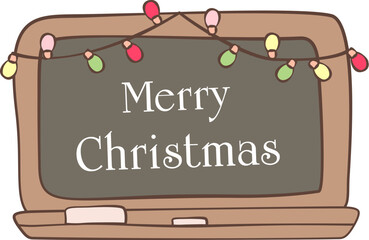 Teacher Christmas Clipart , Cute Pastel Holiday Classroom , Hand Drawn Teacher Coffee School Illustration