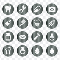 Comprehensive Medical and Dental Healthcare Icons in Vector Format