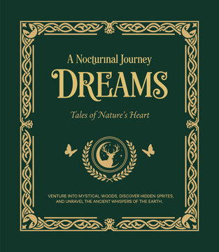Fairy Tale Ornamental Frame Design Green Illustration