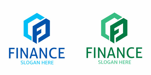 Letter f hexagon logo design vector illustration