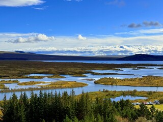 Scenic View of Almannagja Gorge, Thingvellir National Park, Iceland