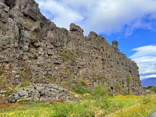 Scenic View of Almannagja Gorge, Thingvellir National Park, Iceland