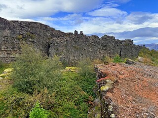Scenic View of Almannagja Gorge, Thingvellir National Park, Iceland