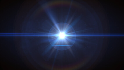 Dramatic burst of vibrant blue light creating a powerful focal point, radiating energy and excitement, perfect for adding a dynamic, modern touch to any design project or visual presentation