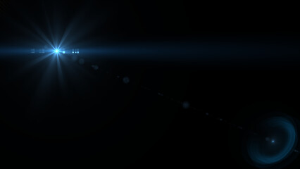 Dramatic lens flare effect with a starburst of light for a modern, cinematic look, perfect for adding a touch of brilliance and visual interest to your projects or designs
