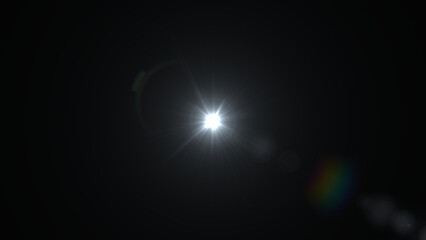 Radiant lens flare with captivating rainbow hues, perfect for adding a touch of magic and brilliance to your creative projects and designs, creating captivating and eye catching effects