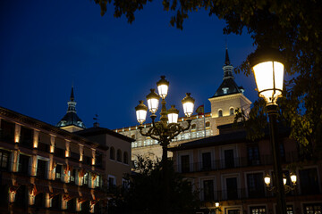 Vistas exteriores del Alcazar de Toledo en España