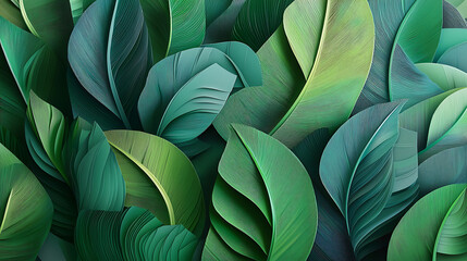 Fototapeta premium Green Leaf Abundance A Verdant Canopy of Nature's Freshness in Lush Detail, Offering a Harmonious Botanical Composition