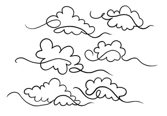 Minimalist hexagonal cloud line art simple geometric outline for digital and print projects isolated on transparent background Hand Draw Line Art