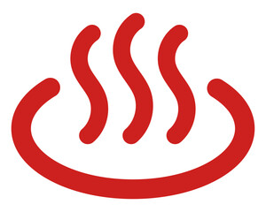 温泉マークのアイコンイラスト