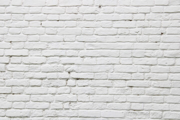 Rough white brick wall texture or background