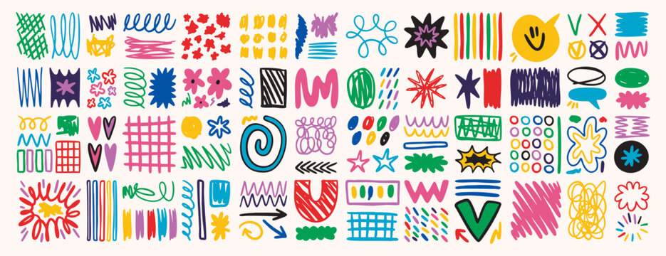 Vector hand drawn crayon strokes texture for your banner, label, flyer, poster, or cover design, drawing, doodle. Suitable for stickers, logos, posters, packaging and printable projects.