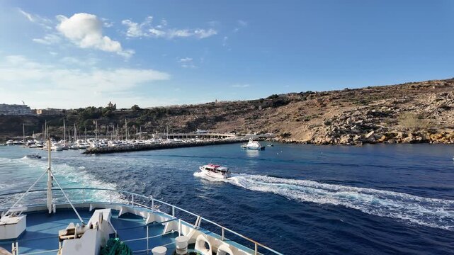 Mgarr Harbour  on the southeastern coast of Gozo Island