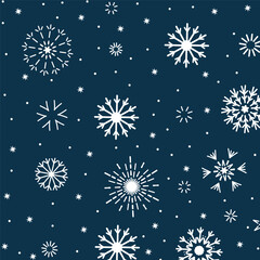 Christmas seamless snowflake pattern
