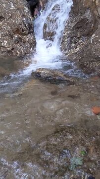 Small clean fresh water stream with natural sound of darjeeling hills.