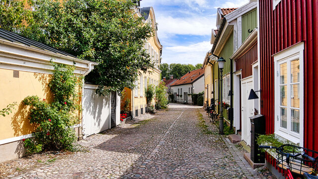 Malerische Gassen in der Altstadt von Kalmar