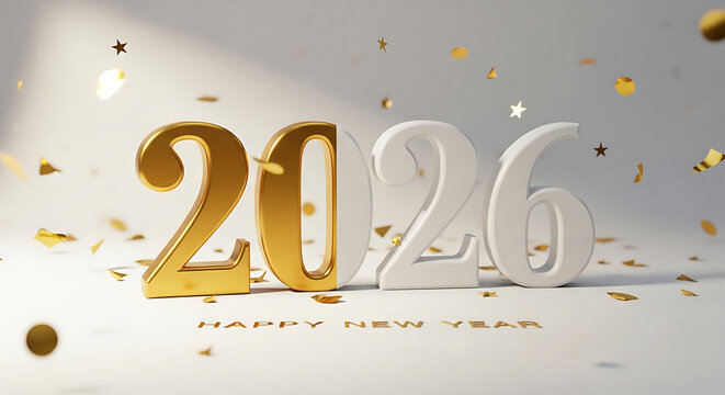 Golden number 21 celebrates with festive confetti and soft light