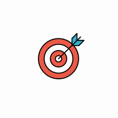 Aiming for Success Target with Arrow Icon Illustration