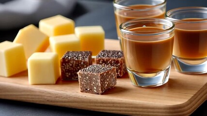 Explore delicious sweets and drinks featuring rich flavors and textures at a cozy tasting event in a charming location