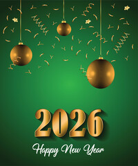 2026 Happy New Year background for your seasonal invitations, festive posters, greetings cards.