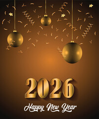 2026 Happy New Year background for your seasonal invitations, festive posters, greetings cards.