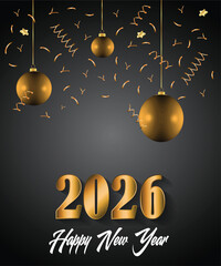 2026 Happy New Year background for your seasonal invitations, festive posters, greetings cards.