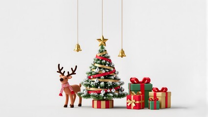 christmas tree and gifts