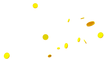 Shiny Gold Coin PNG – Realistic Isolated Coin on Transparent Background Perfect for Graphic Design, Compositing, and Digital Artwork